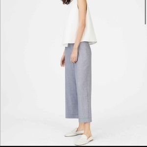 Club Monaco Joannah Linen Blend Pants Blue Size